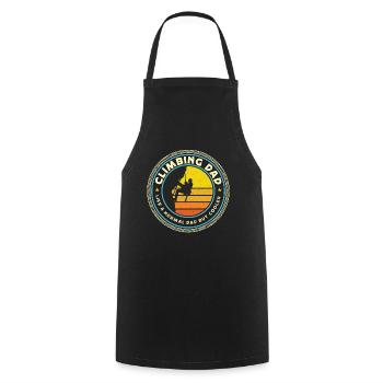 Indoor Climbing Dad Like A Normal Dad But Boulder - Cooking Apron - black - Front - AI Model Male 185 dark (185cm)