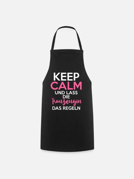 Hochzeit Junggesellenabschied Trauzeugin - Kochschürze - Schwarz