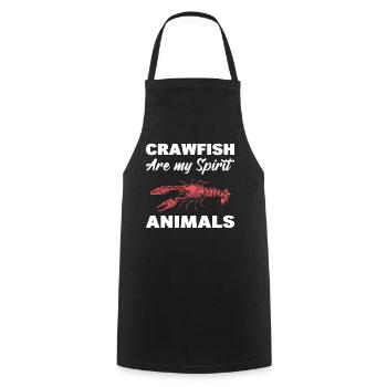 Les écrevisses sont mes animaux spirituels - Tablier de cuisine - noir - Devant - AI Model Male 185 dark (185cm)