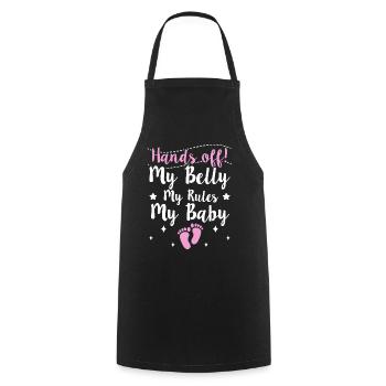Nous allons avoir une annonce de bébé - Tablier de cuisine - noir - Devant - AI Model Male 185 dark (185cm)