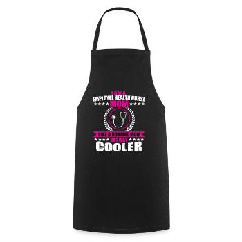 Maman infirmière d’entreprise - Tablier de cuisine - noir - Devant - AI Model Male 185 dark (185cm)