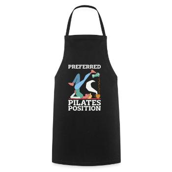 Pilates Preferred Pilates Position Meditation - Cooking Apron - black - Front - AI Model Male 185 dark (185cm)