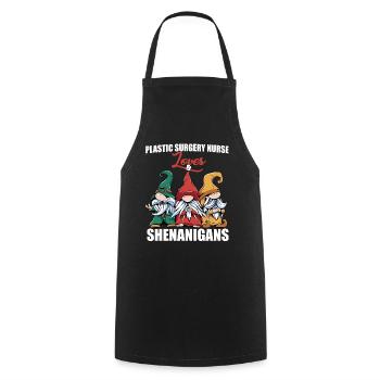 Nurse Plastic Surgery St. Patrick's Day - Cooking Apron - black - Front - AI Model Male 185 dark (185cm)