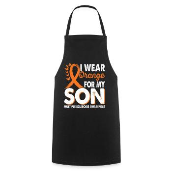Wear orange for the month of the - Cooking Apron - black - Front - AI Model Male 185 dark (185cm)