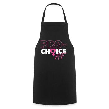 Féministe pro-choix af - Tablier de cuisine - noir - Devant - AI Model Male 185 dark (185cm)