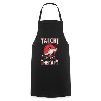 Tai Chi Is My Therapy Martial Arts Meditation - Cooking Apron - black - Front - AI Model Male 185 dark (185cm)