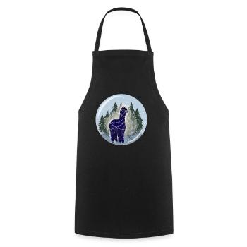 Lama Pako Huacaya Alpaca Breeder Alpaca - Cooking Apron - black - Front - AI Model Male 185 dark (185cm)