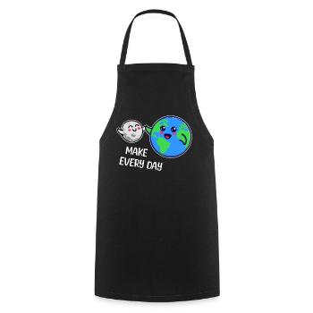 Mutter Erde Statement Umweltfreundlich Umwelt - Kochschürze - Schwarz - Vorne - AI Model Male 185 dark (185cm)