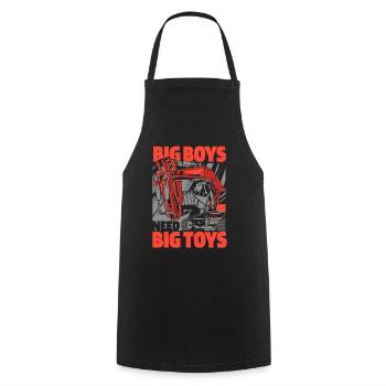 Big Boys Need Big Toys Raupenbagger Excavator - Kochschürze - Schwarz - Vorne - AI Model Male 185 dark (185cm)