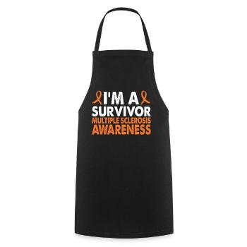 Mois de la sensibilisation pour - Tablier de cuisine - noir - Devant - AI Model Male 185 dark (185cm)