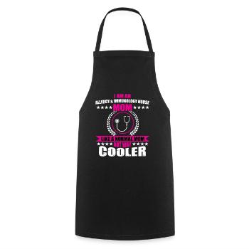 Funny Allergy & Immunology Nurse - Cooking Apron - black - Front - AI Model Male 185 dark (185cm)