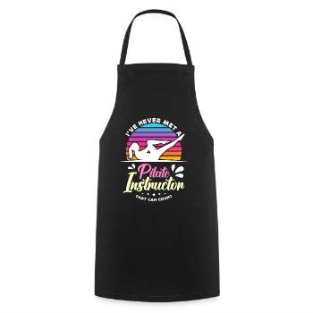 Pilates I've Never Met A Pilates Coach Meditation - Cooking Apron - black - Front - AI Model Male 185 dark (185cm)