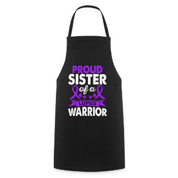 Sister Of Lupus Warrior Awareness Month Lila - Cooking Apron - black - Front - AI Model Male 185 dark (185cm)