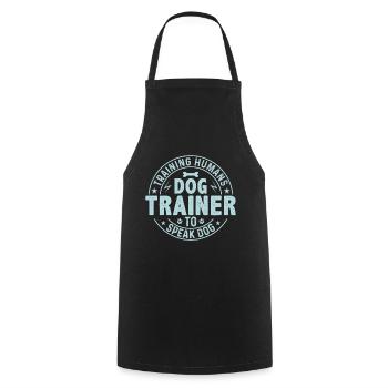 Un dresseur de chiens forme les gens autour des chiens - Tablier de cuisine - noir - Devant - AI Model Male 185 dark (185cm)