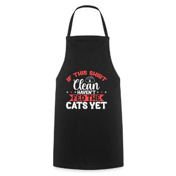 Si cette chemise est propre, vous avez les chats - Tablier de cuisine - noir - Devant - AI Model Male 185 dark (185cm)