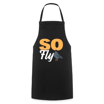 So Fly Ornithologe - Kochschürze - Schwarz - Vorne - AI Model Male 185 dark (185cm)