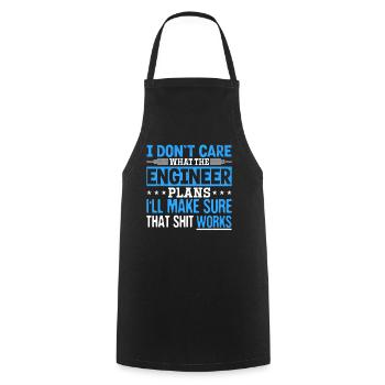 I'll make the shit work - Cooking Apron - black - Front - AI Model Male 185 dark (185cm)