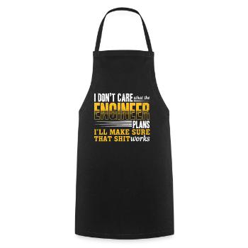 I'll make the shit work - Cooking Apron - black - Front - AI Model Male 185 dark (185cm)