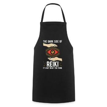 Reiki The Dark Side Of Reiki Meditation Healer - Kochschürze - Schwarz - Vorne - AI Model Male 185 dark (185cm)