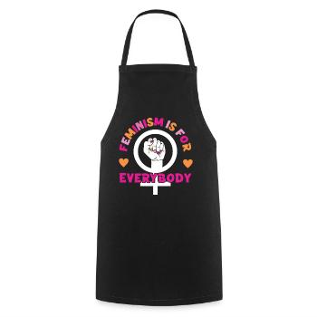 Feminist Feminism Is For Everybody - Cooking Apron - black - Front - AI Model Male 185 dark (185cm)