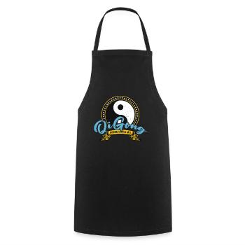 Qigong Arts Martiaux Internes Méditation Yin Yang - Tablier de cuisine - noir - Devant - AI Model Male 185 dark (185cm)