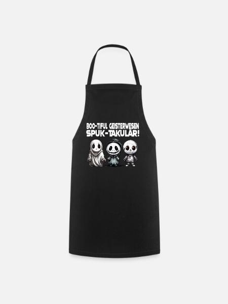Geisterwesen Spruch Halloween Design - Kochschürze - Schwarz