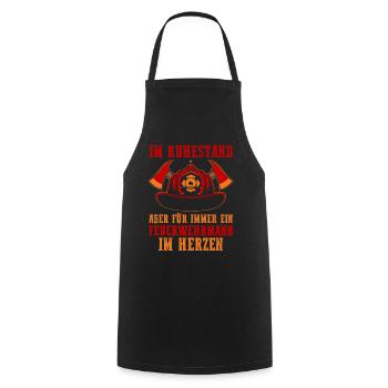 Feuerwehrmann Rentner Ruehstand Rante Feuerwehr - Kochschürze - Schwarz - Vorne - AI Model Male 185 dark (185cm)