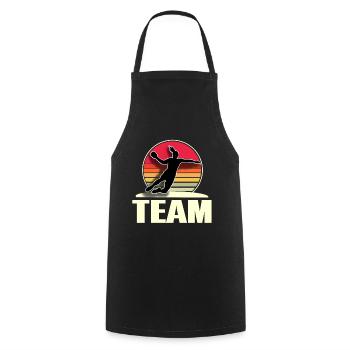 Handball Handballerin Team - Kochschürze - Schwarz - Vorne - AI Model Male 185 dark (185cm)