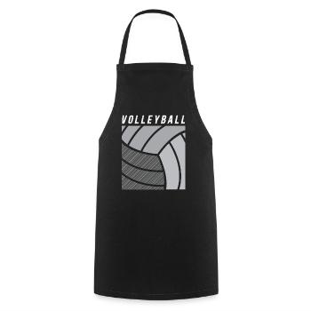 Volley-ball - Tablier de cuisine - noir - Devant - AI Model Male 185 dark (185cm)