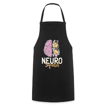 Neuro Squad Neuroscience Brain Outfit - Cooking Apron - black - Front - AI Model Male 185 dark (185cm)