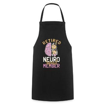 Retired Neuro Squad Member Neurology - Cooking Apron - black - Front - AI Model Male 185 dark (185cm)