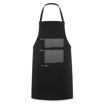 720p1080p4k weiß - Kochschürze - Schwarz - Vorne - AI Model Male 185 dark (185cm)