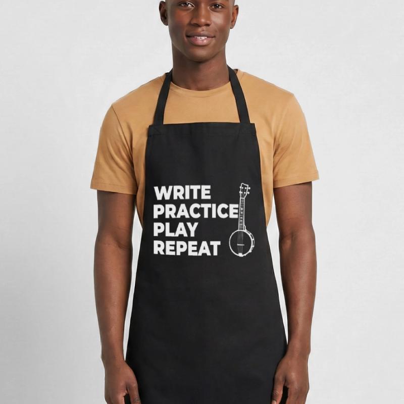 Writing, practicing, playing, repeating Cooking Apron
