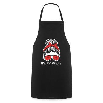 Pasteur Pasteur Épouse Vie - Tablier de cuisine - noir - Devant - AI Model Male 185 dark (185cm)
