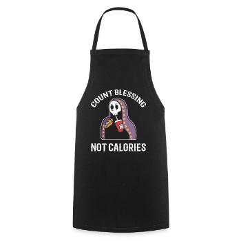 Count Blessing Not Calories Ernährungsberater - Kochschürze - Schwarz - Vorne - AI Model Male 185 dark (185cm)