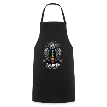 Reiki Angels Of The 7 Chakras Loves Energy Healing - Cooking Apron - black - Front - AI Model Male 185 dark (185cm)