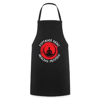 Reiki Distance Reiki Healing Session Méditation - Tablier de cuisine - noir - Devant - AI Model Male 185 dark (185cm)