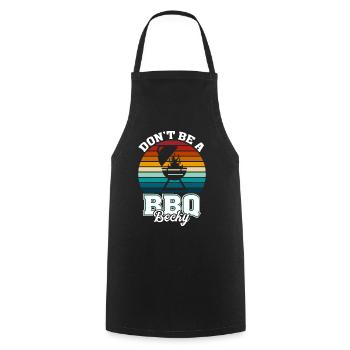 Ne sois pas un BBQ Becky - Tablier de cuisine - noir - Devant - AI Model Male 185 dark (185cm)