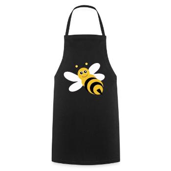 Cute Bee T-Shirt Funny Design Beekeeper - Cooking Apron - black - Front - AI Model Male 185 dark (185cm)