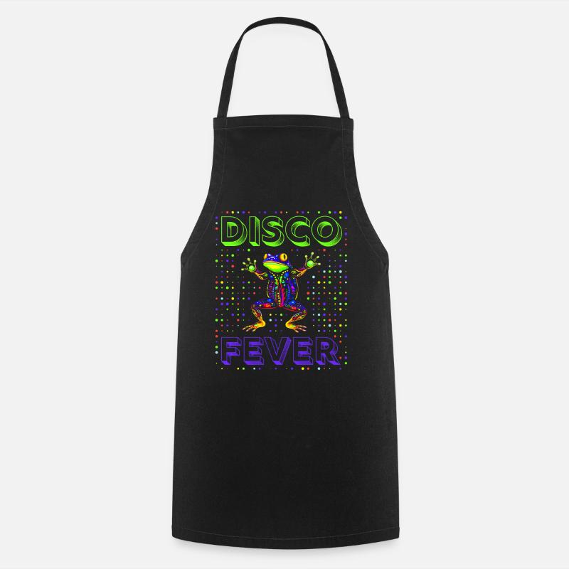 Frog Disco Fever - Cooking Apron - black