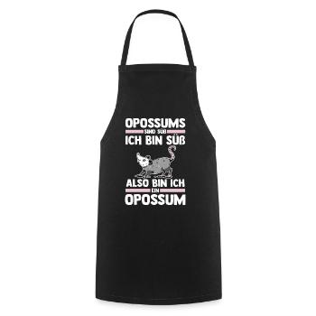 Opossum - Kochschürze - Schwarz - Vorne - AI Model Male 185 dark (185cm)
