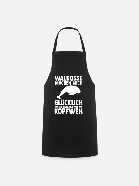 Walross - Kochschürze - Schwarz