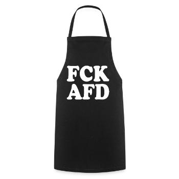 Fck afd - Kochschürze - Schwarz - Vorne - AI Model Male 185 dark (185cm)