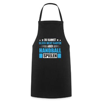 Handballer Handballspieler Glück Handball Spielen - Kochschürze - Schwarz - Vorne - AI Model Male 185 dark (185cm)