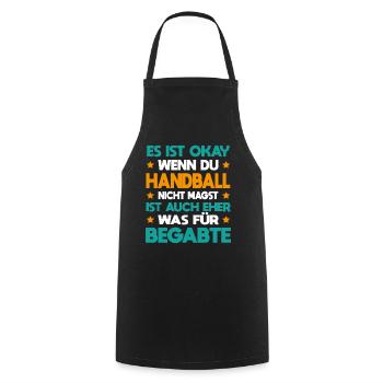 Handball Für Begabte Handballspieler Geschenk - Kochschürze - Schwarz - Vorne - AI Model Male 185 dark (185cm)