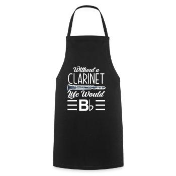 Clarinet Life Hobby Musician Clarinetist - Cooking Apron - black - Front - AI Model Male 185 dark (185cm)