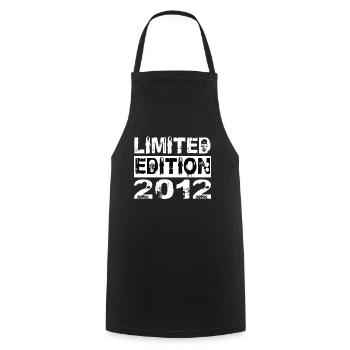 Limited Edition 2012 Birthday 2012 Birthday - Cooking Apron - black - Front - AI Model Male 185 dark (185cm)