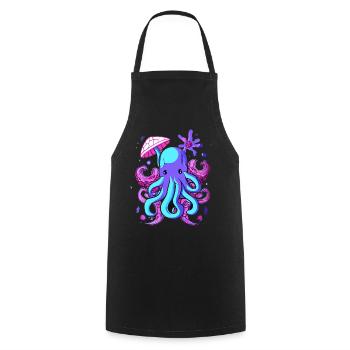 Octo Jelly Oktopus Meerestier - Kochschürze - Schwarz - Vorne - AI Model Male 185 dark (185cm)