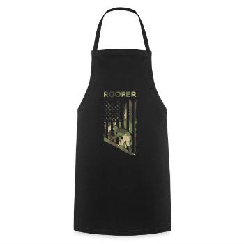 Roofer US America Flag - Roofing Worker Roofer - Kochschürze - Schwarz - Vorne - AI Model Male 185 dark (185cm)