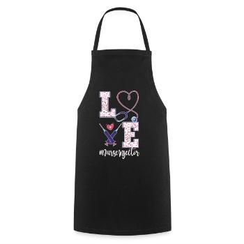 Aesthetics Sister Valentine's Day Design - Cooking Apron - black - Front - AI Model Male 185 dark (185cm)